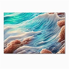 Waves Of The Ocean Postcard 4 x 6  (pkg Of 10) by GardenOfOphir