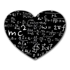 E=mc2 Text Science Albert Einstein Formula Mathematics Physics Heart Mousepad by Jancukart