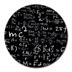 E=mc2 Text Science Albert Einstein Formula Mathematics Physics Round Mousepad by Jancukart