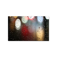 Rain On Window Sticker Rectangular (100 Pack) by artworkshop