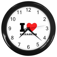 I Love Elizabeth  Wall Clock (black) by ilovewhateva