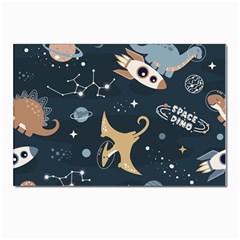 Space Theme Art Pattern Design Wallpaper Postcard 4 x 6  (pkg Of 10) by Ravend