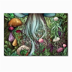 Craft Mushroom Postcard 4 x 6  (pkg Of 10) by GardenOfOphir