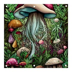 Craft Mushroom Banner And Sign 3  X 3  by GardenOfOphir