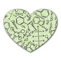 Multicolored Chemical Bond Illustration Chemistry Formula Science Heart Mousepad by Jancukart