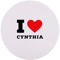 I Love Cynthia Uv Print Round Tile Coaster by ilovewhateva