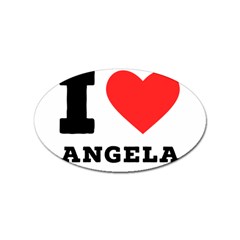 I Love Angela  Sticker Oval (10 Pack) by ilovewhateva