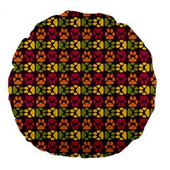 Pattern 218 Large 18  Premium Flano Round Cushions by GardenOfOphir