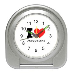 I Love Jacqueline Travel Alarm Clock by ilovewhateva