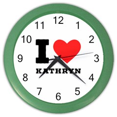 I Love Kathryn Color Wall Clock by ilovewhateva