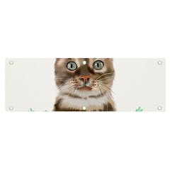 Watercolor Cat Banner And Sign 6  X 2  by SychEva