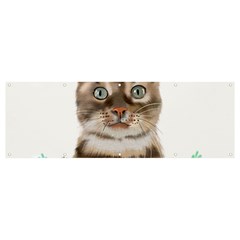 Watercolor Cat Banner And Sign 12  X 4  by SychEva