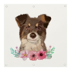 Watercolor Dog Banner And Sign 3  X 3  by SychEva