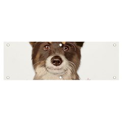 Watercolor Dog Banner And Sign 6  X 2  by SychEva