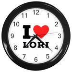 I love lori Wall Clock (Black) Front