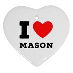 I love mason Heart Ornament (Two Sides) Front