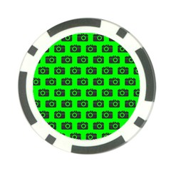 Modern Chic Vector Camera Illustration Pattern Poker Chip Card Guard (10 Pack) by GardenOfOphir