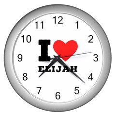 I Love Elijah Wall Clock (silver) by ilovewhateva