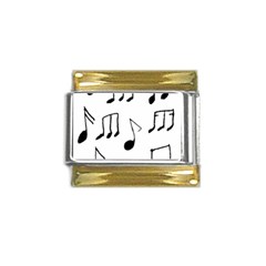 Music Is The Answer Phrase Concept Graphic Gold Trim Italian Charm (9mm) by dflcprintsclothing