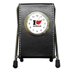 I Love Gerald Pen Holder Desk Clock by ilovewhateva