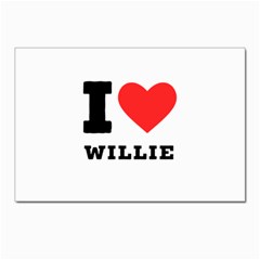 I Love Willie Postcard 4 x 6  (pkg Of 10) by ilovewhateva