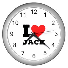 I Love Jack Wall Clock (silver) by ilovewhateva