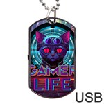 Gamer Life Dog Tag USB Flash (Two Sides) Front