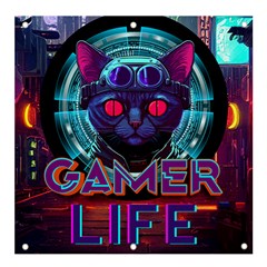 Gamer Life Banner And Sign 4  X 4  by minxprints