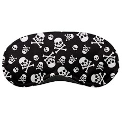 Skull Crossbones Seamless Pattern Holiday-halloween-wallpaper Wrapping Packing Backdrop Sleeping Mask by Ravend