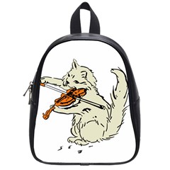 Cat Playing The Violin Art School Bag (small) by oldshool