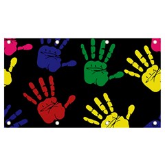 Handprints-hand-print-colourful Banner And Sign 7  X 4  by Semog4