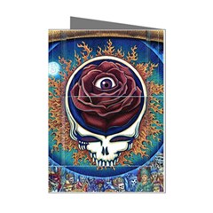 Grateful Dead Skull Rose Mini Greeting Cards (pkg Of 8) by Semog4