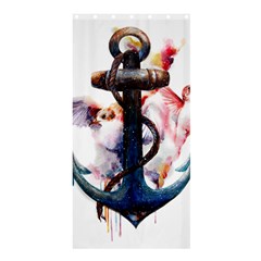 Anchor Watercolor Painting Tattoo Art Anchors And Birds Shower Curtain 36  X 72  (stall)  by Salman4z