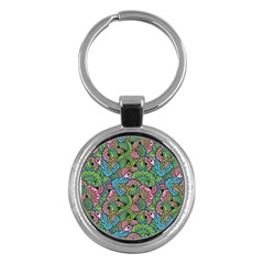 Background Texture Paisley Pattern Key Chain (round) by Salman4z