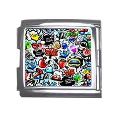 Graffiti Art Cartoon Comic Mega Link Italian Charm (18mm) by Salman4z