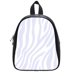 Grey Zebra Vibes Animal Print  School Bag (small) by ConteMonfrey