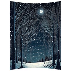 Snow Christmas Starry Night Back Support Cushion by Simbadda