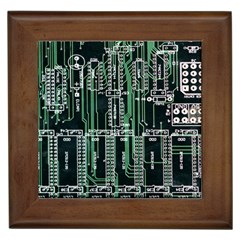 Printed Circuit Board Circuits Framed Tile by Celenk