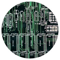 Printed Circuit Board Circuits Round Trivet by Celenk