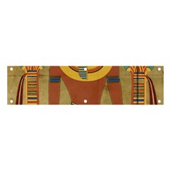 Egyptian Tutunkhamun Pharaoh Design Banner And Sign 4  X 1  by Celenk