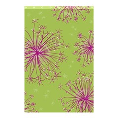 Dandelion Flower Background Nature Flora Drawing Shower Curtain 48  X 72  (small)  by Uceng