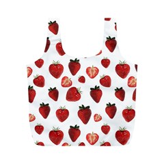 Strawberry Watercolor Full Print Recycle Bag (m) by SychEva