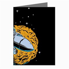 Astronaut Planet Space Science Greeting Cards (pkg Of 8) by Salman4z