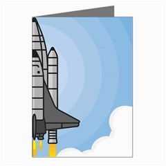 Rocket Shuttle Spaceship Science Greeting Cards (pkg Of 8) by Salman4z