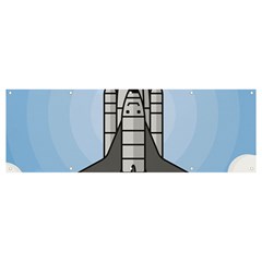 Rocket Shuttle Spaceship Science Banner And Sign 12  X 4  by Salman4z