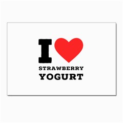 I Love Strawberry Yogurt Postcard 4 x 6  (pkg Of 10) by ilovewhateva