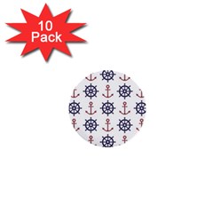 Nautical Seamless Pattern 1  Mini Buttons (10 Pack)  by Salman4z