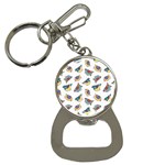 Seamless-pattern-with-hand-drawn-bird-black Bottle Opener Key Chain Front