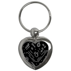 Coffee-background Key Chain (heart) by Salman4z