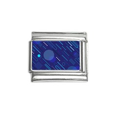 Classic-blue-background-abstract-style Italian Charm (9mm) by Salman4z